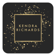 Konfetti Faux Guld på modern svart