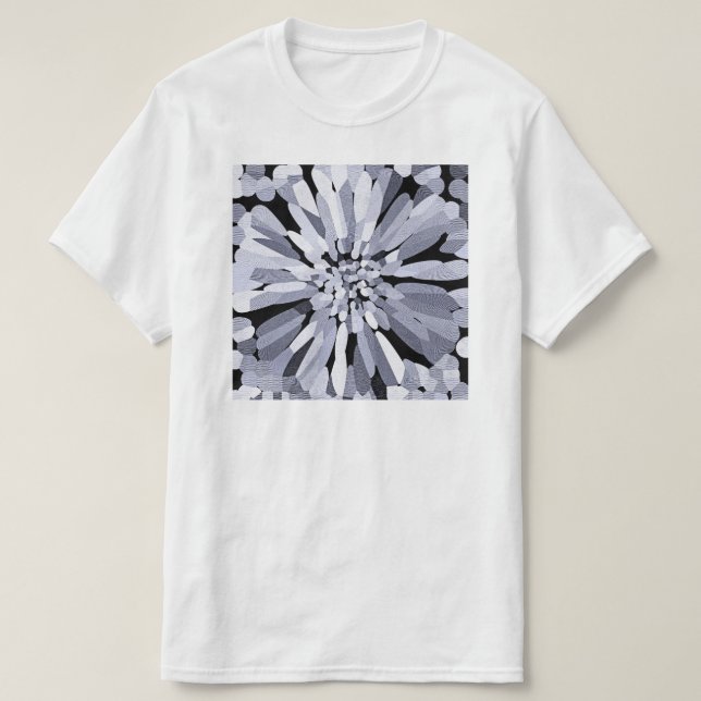Konfetti Flower in Black & White Tee (Design framsida)