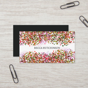 Konfetti glitter affärskort visitkort