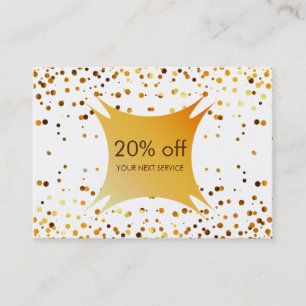 Konfetti Guld-kuponger för kuponger Rabattkort