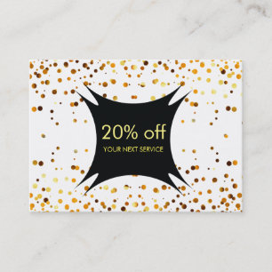 Konfetti Guld-kuponger för kuponger Rabattkort