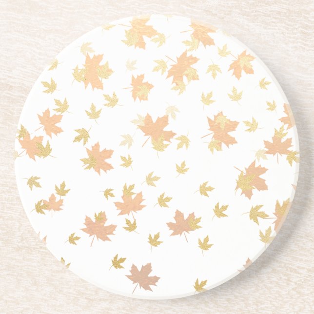 Konfetti guld Löv på en tydlig bakgrund Underlägg (Framsidan)