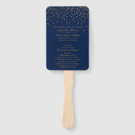 Konfetti Guld, marint blått och glam, Bröllopsprog