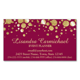 Konfetti guldfetter på det magnetiska Affärskortet Visitkortmagnet