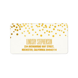 Konfetti gulfetter i Bröllop Adressetikett