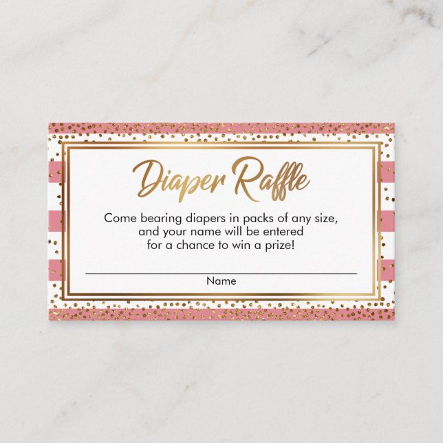 Konfetti jordgubbskonfetti, blöjekort tilläggskort (Framsida)