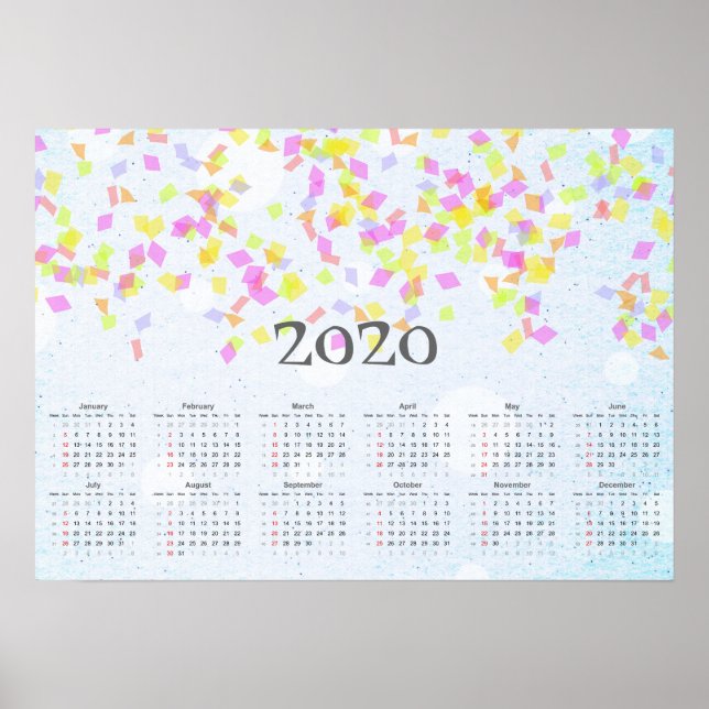 Konfetti-kalender 2020 poster (Framsidan)