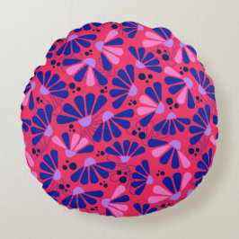 Konfetti konfektyp på hallon rund kudde