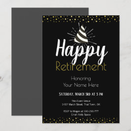 Konfetti lycklig Pension Party Inbjudningar