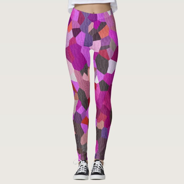 Konfetti Magenta Mind Leggings (Framsida)