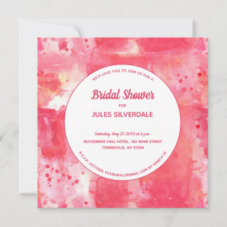 Konfetti Modern Rosa Watercolor-Möhippa Inbjudningar