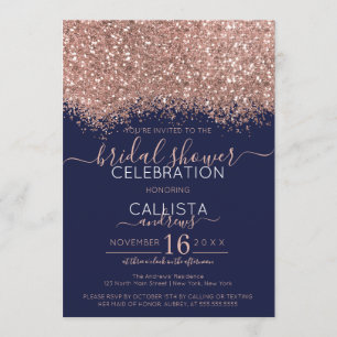 Konfetti Möhippa för Glitter i marinen ro Guld Inbjudningar