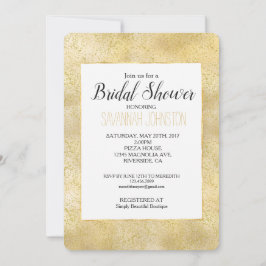 Konfetti-Möhippa för Gnistra av guld Inbjudningar