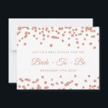 Konfetti Möhippa för ro i Guld Rådkort<br><div class="desc">Ro Faux Glitter Confetti White Möhippa Advice-kort / Önskemål för bride / Newlyed Advice-kort / Möhippa Game-kort / Bröllop Advice-kort / Bröllop Guld-kort - Önskemål för perfekter och möhippa.</div>