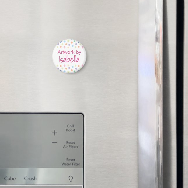 Konfetti Namn-kontur för barnkonst i domän Magnet (In Situ (Fridge))