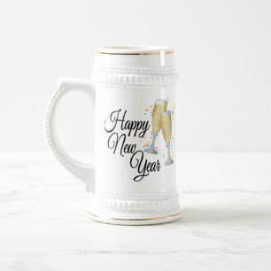 Konfetti och champagne Gott nytt år Sejdel