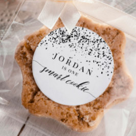 Konfetti One Smart Cookie-Studentfest-förmån Runt Klistermärke