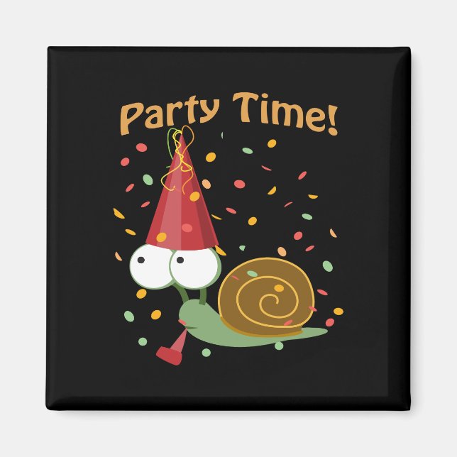 Konfetti Party! Snigel Magnet (Framsidan)