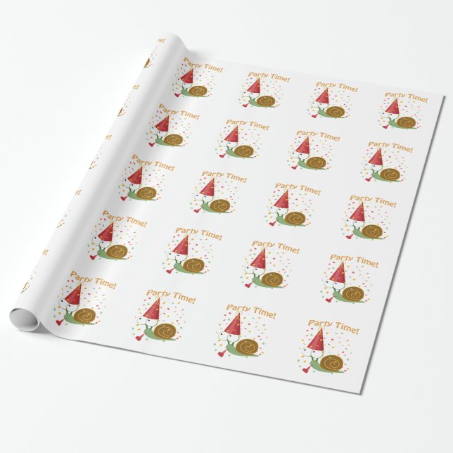 Konfetti Party! Snigel Presentpapper (Utrullad)