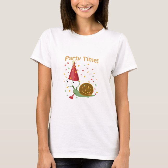 Konfetti Party! Snigel T Shirt (Framsida)