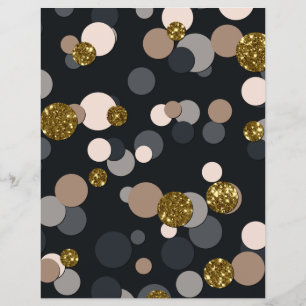 Konfetti persikor, lönn, Grått och Guld Glitter Pa