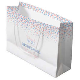 Konfetti-prickar rosa Blue bröllop-presentsäck