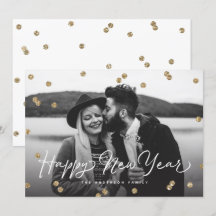 Konfetti-punkter för gott nytt år Guld-Glitter