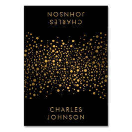 Konfetti-punkter för svart och Guld | Plattskort Bordsnummer