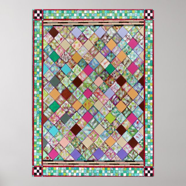 "Konfetti Quilt" Poster (Framsidan)