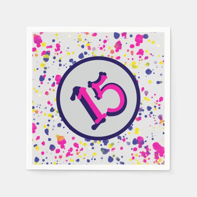 Konfetti Roligt Sprinkles Design 15 Pappersservett (Framsidan)