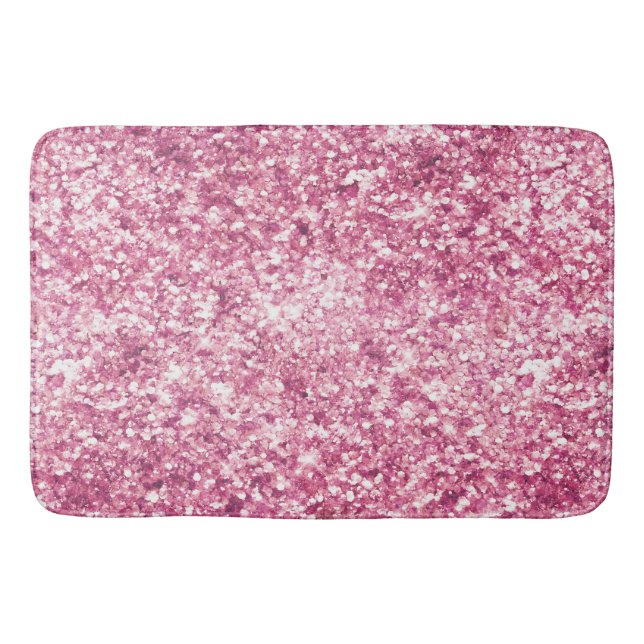 Konfetti Rosa Glitter Badrumsmatta (Framsidan)