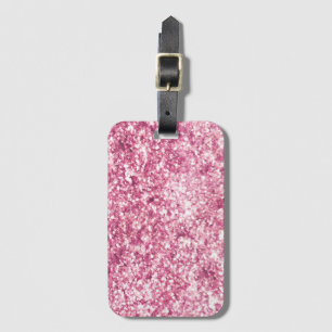 Konfetti Rosa Glitter Bagagebricka