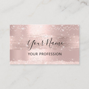 Konfetti Rosa ros i Makeup Artist Event Planner Visitkort