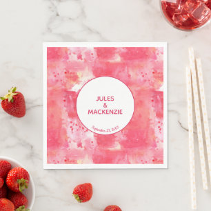 Konfetti Rosa Watercolor Abstrakt Modern Pappersservett