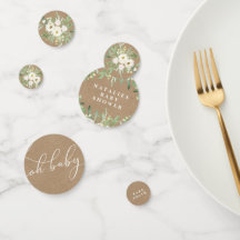 Konfetti Rustic Foliage and White Baby Shower