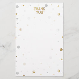 Konfetti Tack i guld Glitter Silver Foil Brevpapper