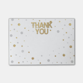 Konfetti Tack i guld Glitter Silver Foil Post-it Block