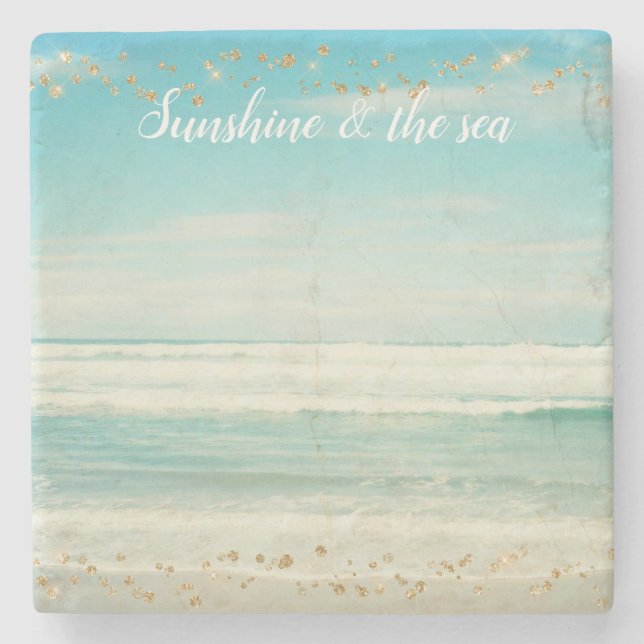 Konfetti Vågar Guld i buskhavet     Stenunderlägg (Framsidan)