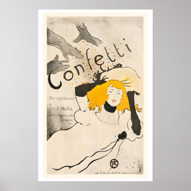 Konfetti Vintage Affisch av Henri de (Framsidan)