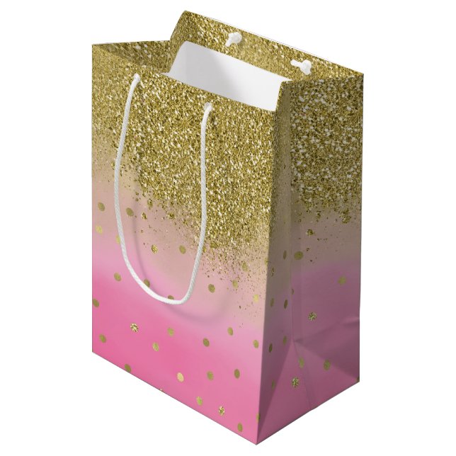 Konfettiar för glitter för rosa vattenfärgFaux (Framsidan Vinklad)
