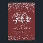 Konfettiar för glitter för silverBurgundy 70th Inbjudningar<br><div class="desc">För födelsedagfauxen för eleganten försilvrar 70th konfettiar för glitter den Burgundy inbjudanmallen. Underbart för 70th födelsedagsfester och mer!</div>