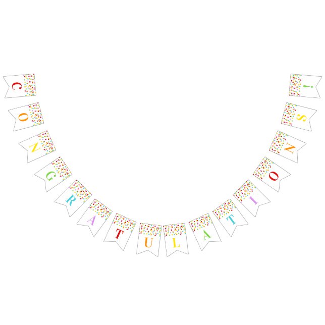 Konfettiar för grattisbanerregnbåge vimplar (Alla)