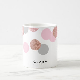 konfettiar för rosa guld- glitter för elegant kaffemugg