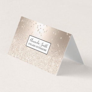Konfettiar för sparkles för chic guld- visitkort