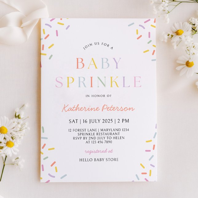 Konfettibarn Baby Shower-inbjudan Inbjudningar (Skapare uppladdad)