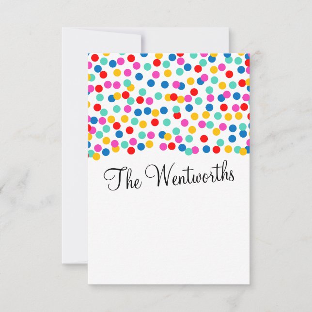 Konfettibröllop Tackkort Tack Kort (Framsida)