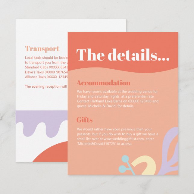 Konfettikollage tillbehörskort tilläggskort (Fram/baksida)