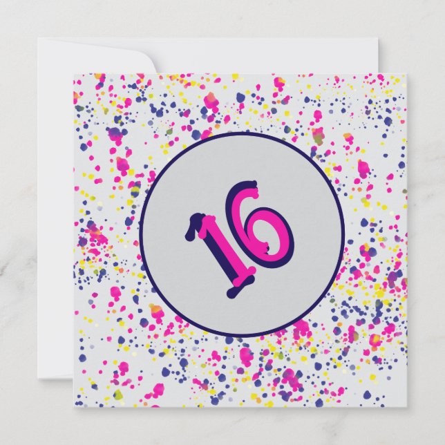 Konfettikul Design 16 Inbjudan (Framsida)