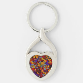 Konfettimardröm Twisted Heart Silverfärgad Nyckelring