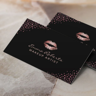 Konfettin för läppar för Makeupkonstnären pric Visitkort